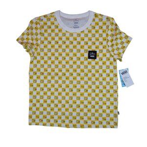 Vans x The Simpsons Checkerboard Shirt Women's S Yellow / White